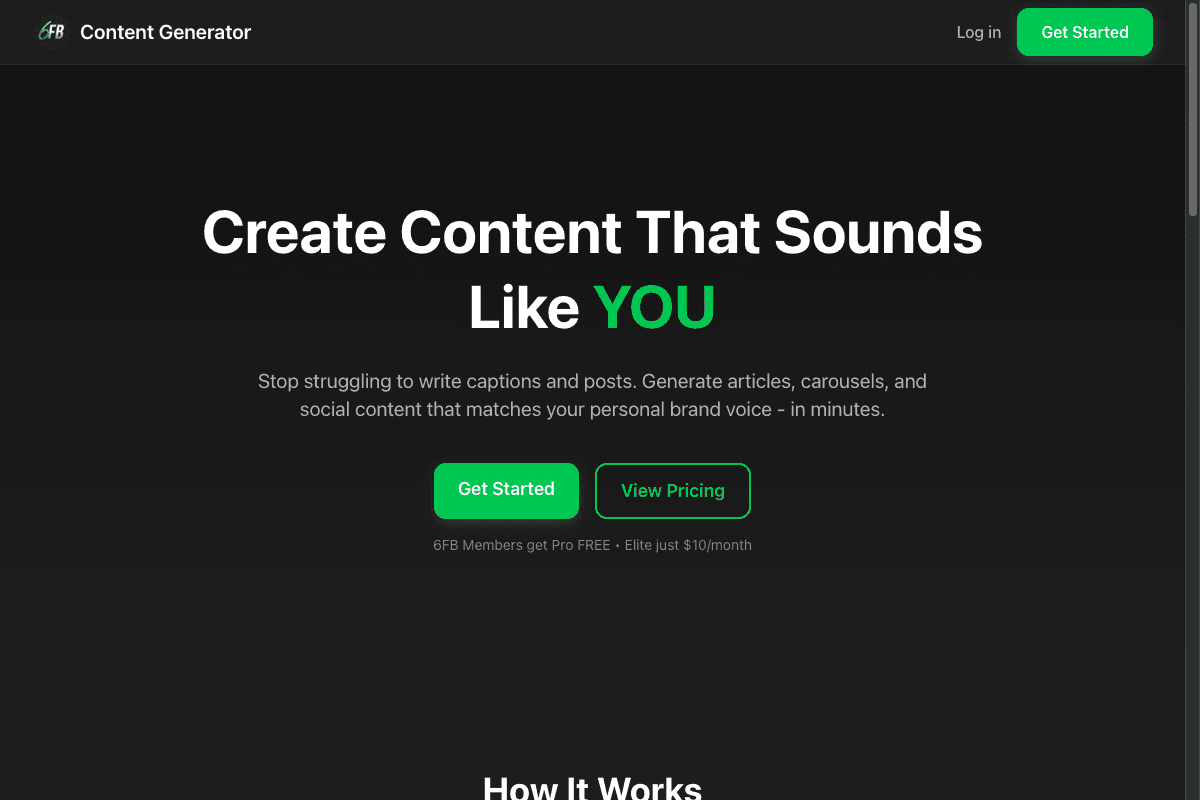 6FB Content Generator preview