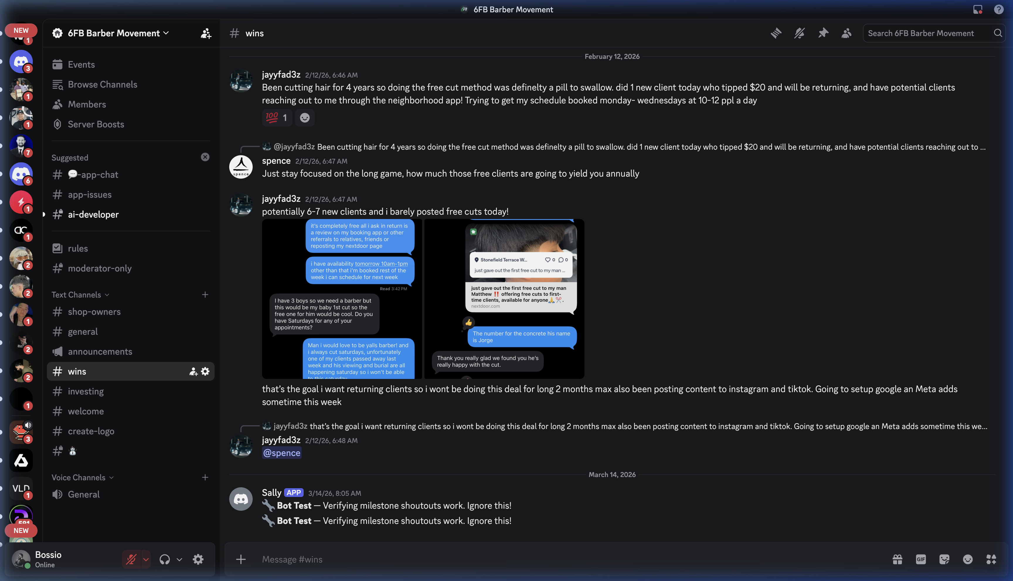 jayyfad3z free cut method, potentially 6-7 new clients - Discord #wins channel